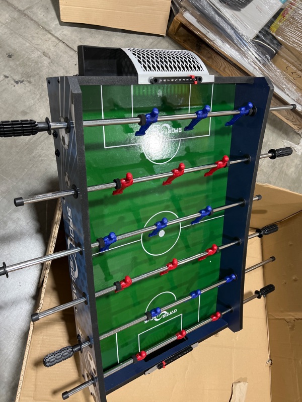 Photo 2 of Sport Squad FX40 40 inch Table Top Foosball Table for Adults and Kids - Compact Mini Tabletop Soccer Game - Portable Recreational Hand Soccer for Game Room & Family Game Night - Incl. 2 Foosball Balls
