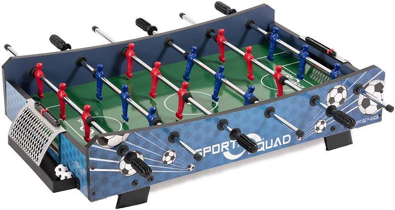 Photo 1 of Sport Squad FX40 40 inch Table Top Foosball Table for Adults and Kids - Compact Mini Tabletop Soccer Game - Portable Recreational Hand Soccer for Game Room & Family Game Night - Incl. 2 Foosball Balls
