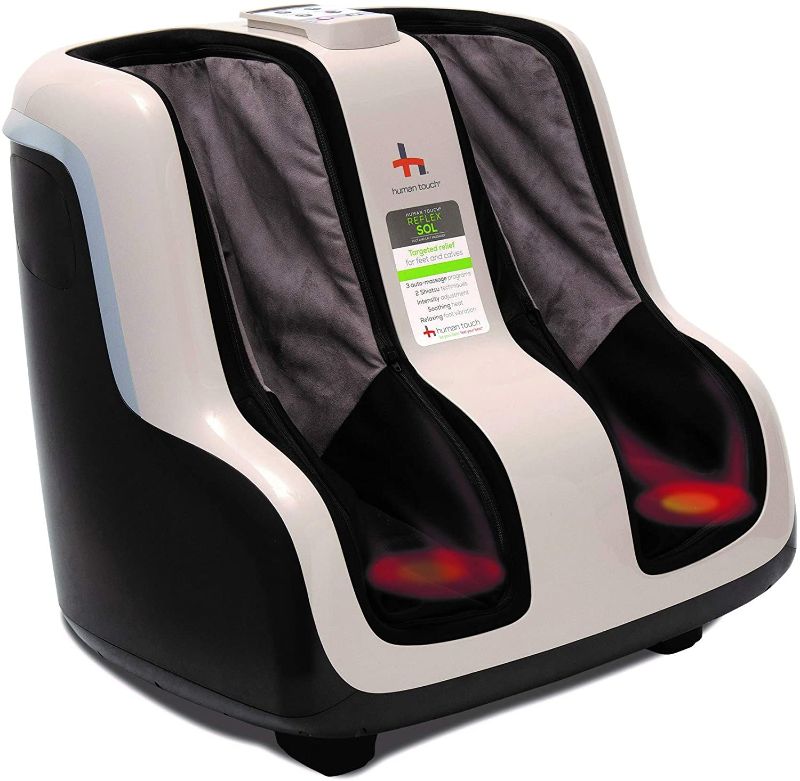 Photo 1 of Human Touch Reflex SOL Foot and Calf Massager Machine with Heat, Shiatsu Deep Kneading, Under Foot Rollers, Delivers Relief for Tired Muscles and Plantar Fasciitis, Fits feet up to Men Size 12 SELL FOR PARTS ONLY 
