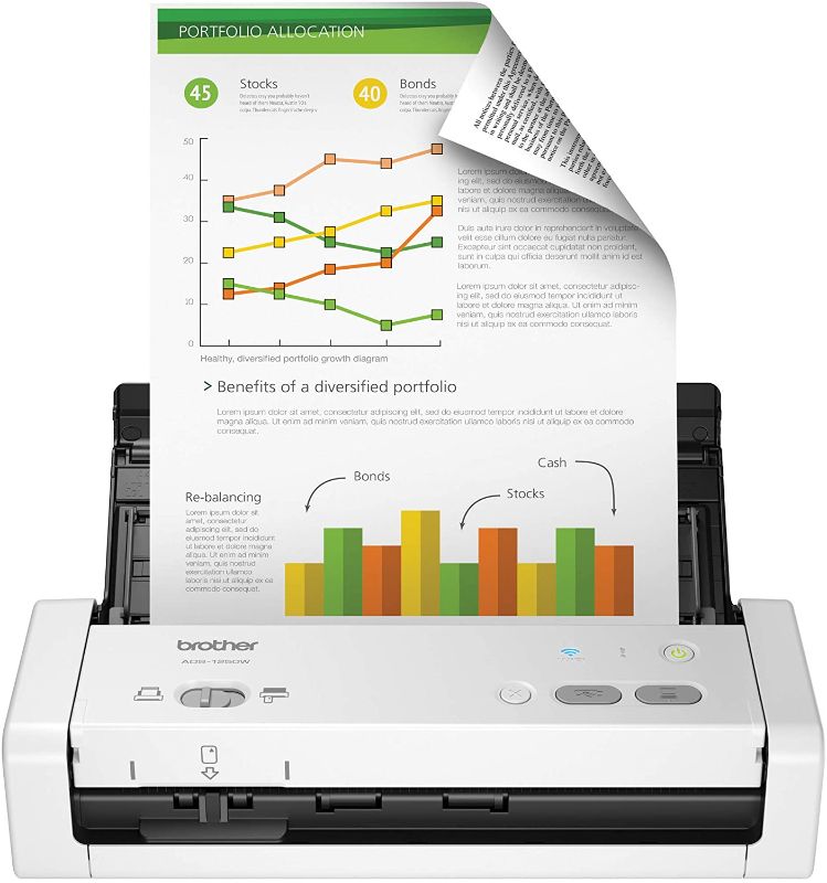 Photo 1 of Brother Wireless Portable Compact Desktop Scanner, ADS-1250W, Easy-to-Use, Fast Scan Speeds, Ideal for Home, Home Office or On-the-Go Professionals
