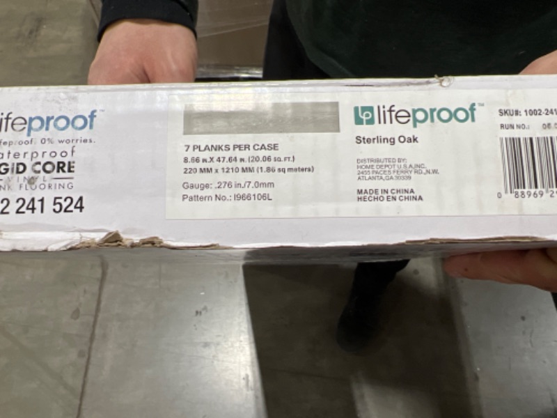 Photo 4 of 16 CASES of LifeProof Sterling Oak 8.7 in. W x 47.6 in. L Luxury Vinyl Plank Flooring (20.06 sq. ft. / case) Item # 3578722 , Lifeproof Part # I966106L , UPC Code 088969291127