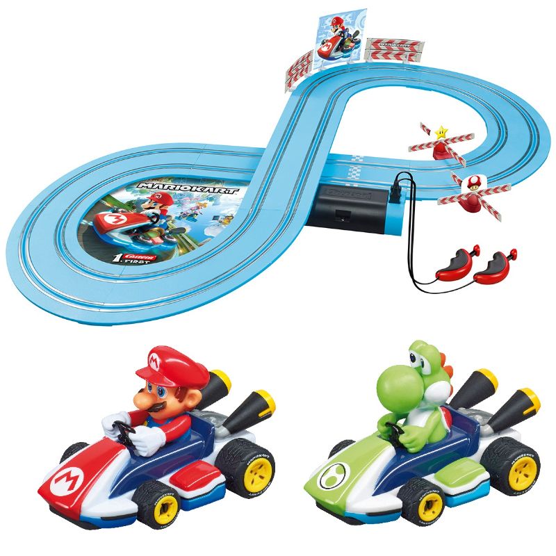 Photo 1 of Carrera FIRST Mario Kart Beginner Battery Operated Slot Car Race Track Set featuring Mario versus Yoshi
