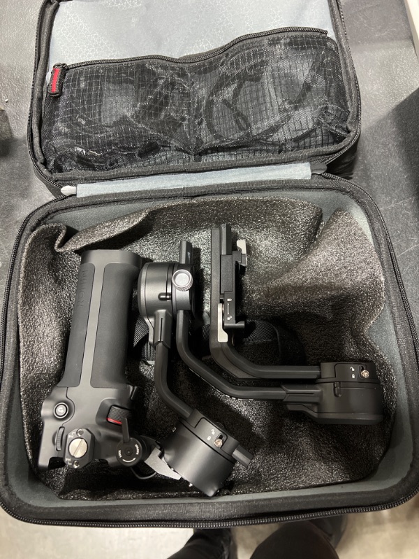 Photo 2 of DJI RSC 2 - 3-Axis Gimbal Stabilizer for DSLR and Mirrorless Camera, Nikon, Sony, Panasonic, Canon, Fujifilm, 6.6 lb Payload, Foldable Design, Vertical Shooting, OLED Screen, Black
