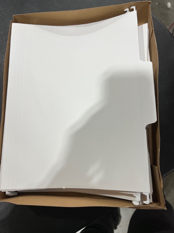 Photo 1 of Smead FasTab Hanging File Folder, 1/3-Cut Built-in Tab, Letter Size, White, 20 per Box (64002)
