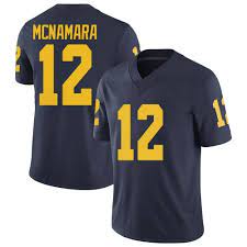 Photo 1 of Men's Cade McNamara Michigan Wolverines Navy Brand Jordan Football College Jersey, Large
