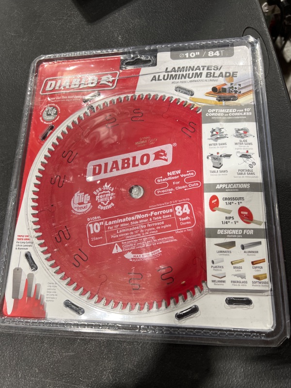 Photo 2 of  Diablo D1084L 10-Inch 84T Laminate Chop/Slide Miter And Table Saw Blade