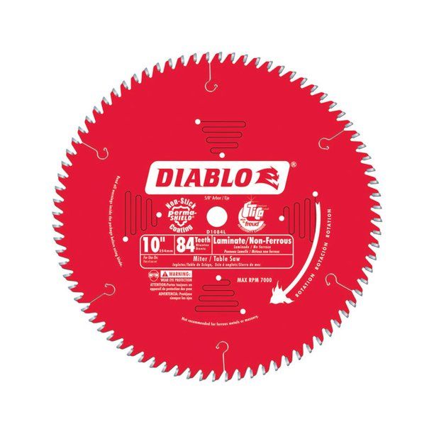 Photo 1 of  Diablo D1084L 10-Inch 84T Laminate Chop/Slide Miter And Table Saw Blade