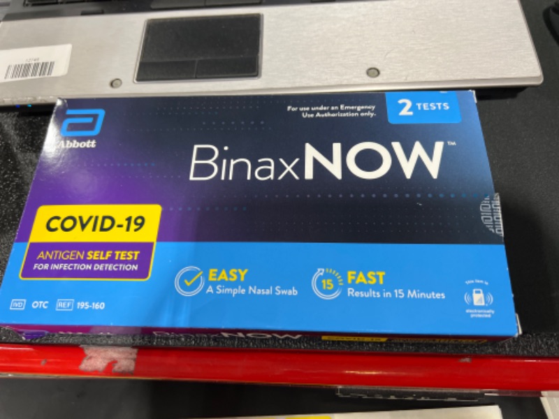 Photo 2 of BinaxNOW COVID-19 Antigen Self Test, COVID Test With 15-Minute Results Without Sending to a Lab, Easy to Use at Home, FDA Emergency Use Authorization, Blue, 2 Tests
