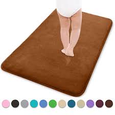 Photo 1 of 24 x 16 inch brown memory foam mat for bathroom 