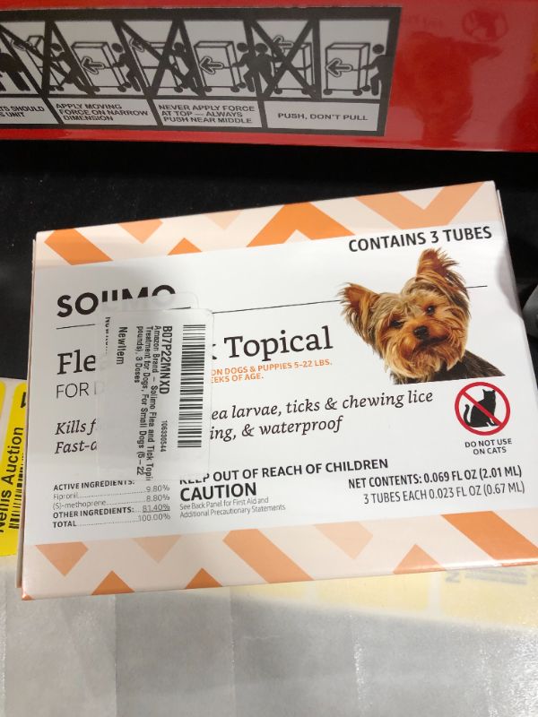 Photo 2 of Amazon Brand - Solimo Flea and Tick Treatment for Dogs, 3 Count
