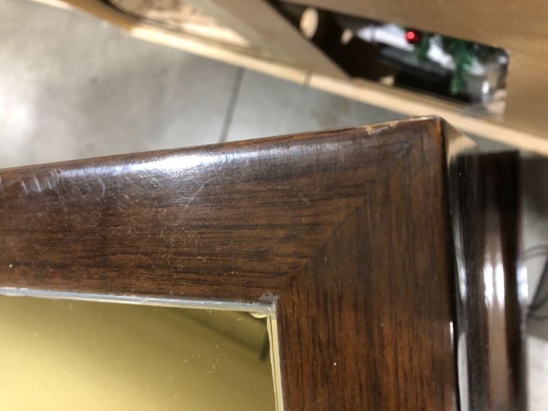 Photo 1 of 6 DRAWER ESPRESSO DRESSER WITH BAR REFLECTIVE GOLD TOP 48L X 19W X 36H INCHES