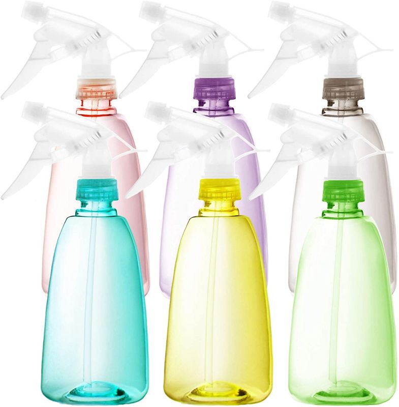 Photo 1 of Youngever 6 Pack Empty Plastic Spray Bottles, Spray Bottles for Hair and Cleaning Solutions in 6 Colors (16 Ounce)
