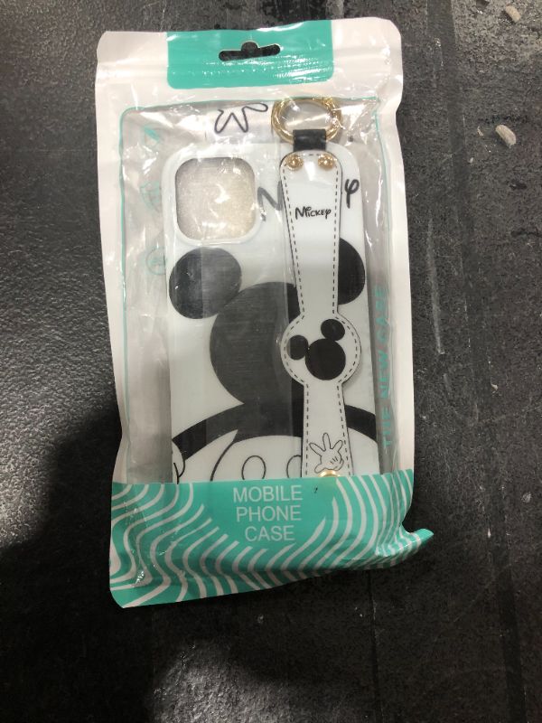 Photo 1 of iPHONE 12/12 PRO MICKET MOUSE CASE W/ STRAP (BLACK AND WHITE)