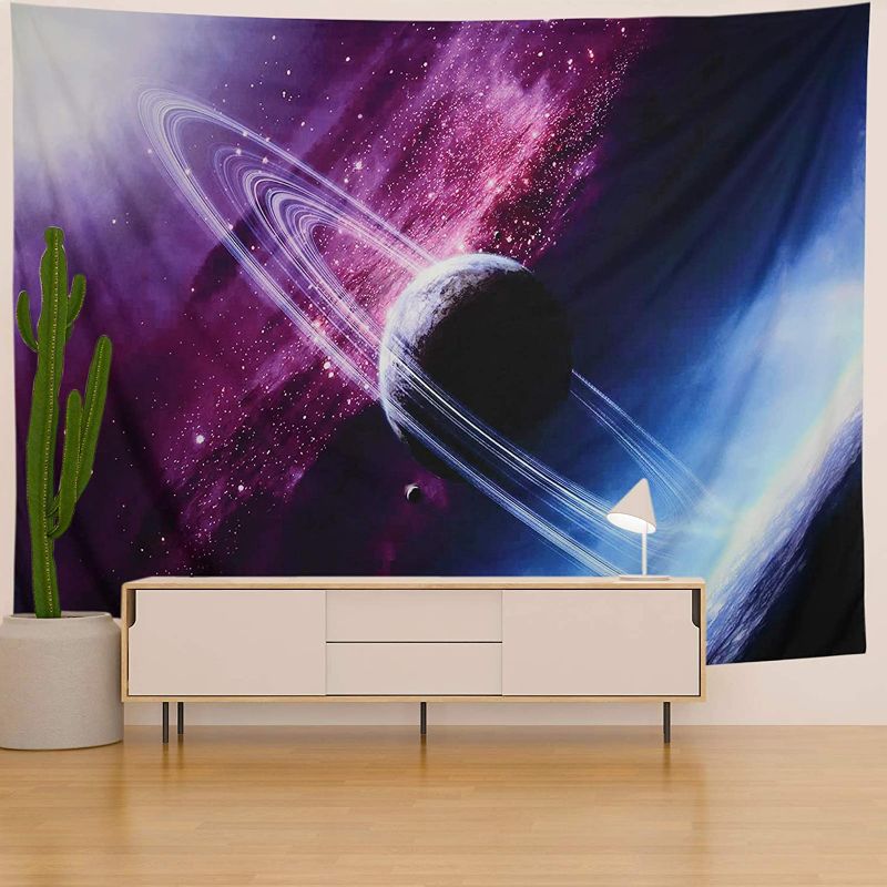 Photo 1 of AONIONER Galaxy Tapestry Trippy Planet Tapestry Space Tapestry Psychedelic Tapestry Purple Starry Sky Tapestry Wall Hanging for Living Room
