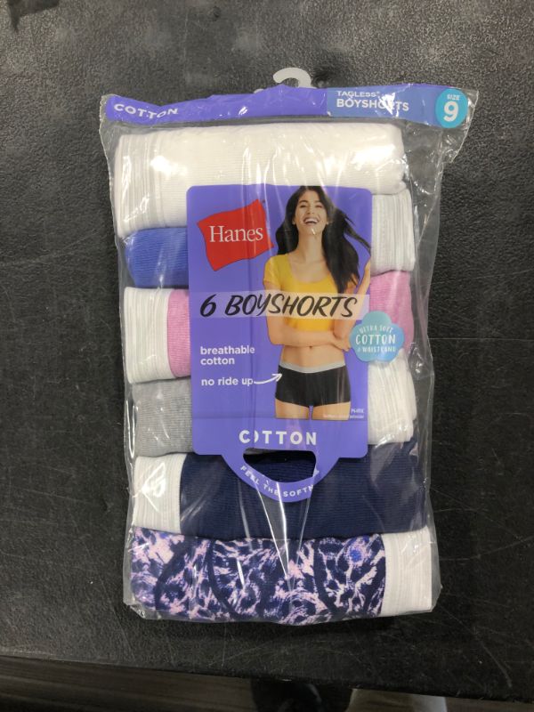 Photo 1 of Hanes Cool Comfort Women's Cotton Sporty Boyshort 6-Pack, Size 9