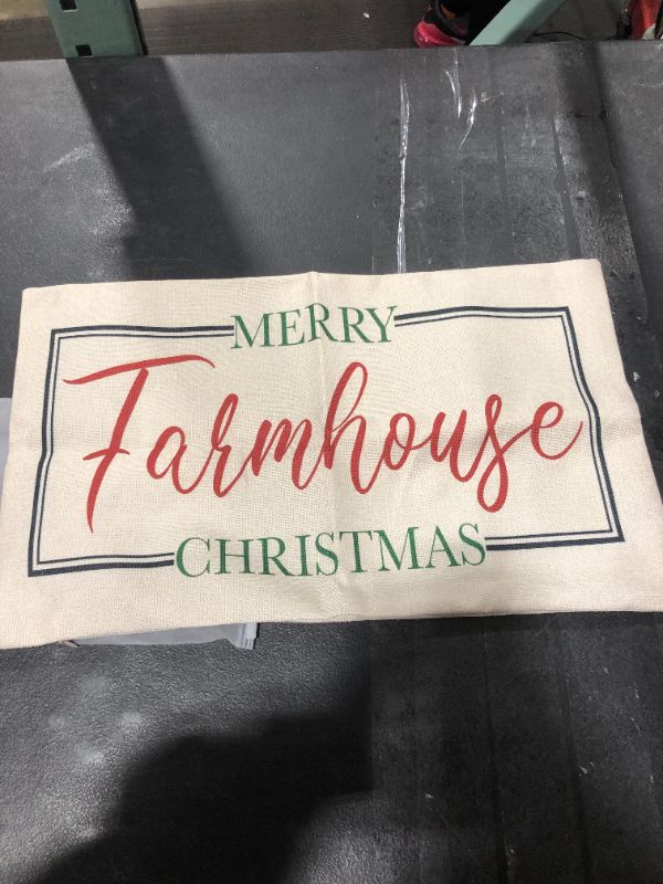 Photo 1 of 1 Merry Farmhouse Christmas Pillow cover 