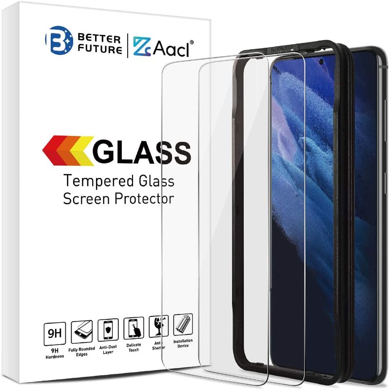 Photo 1 of Better Future Glass Screen Protector for Samsung Galaxy S21 Plus 5G,6.7 Inch,Tempered Glass Film,Ultra Clear,2 Pack
