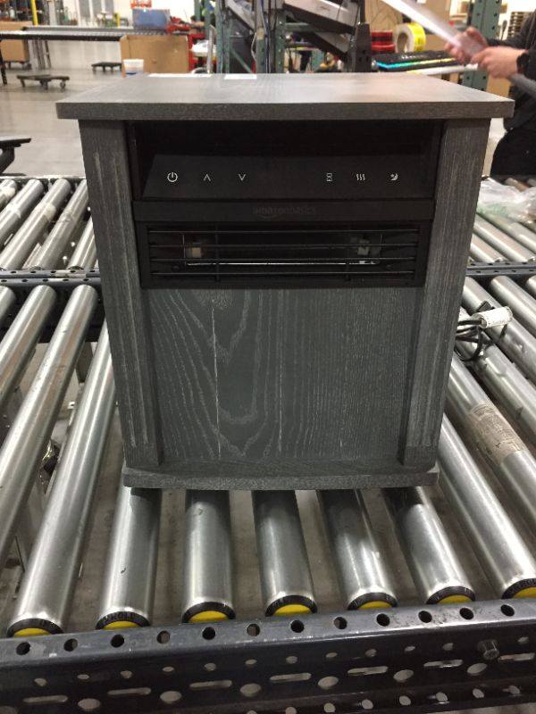 Photo 2 of  Cabinet Style Space Heater, Grey Wood Grain Finish, 1500W
