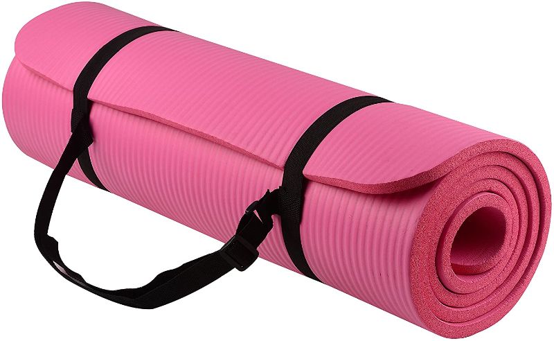Photo 1 of BalanceFrom GoYoga All-Purpose 1/2-Inch Extra Thick High Density Anti-Tear Exercise Yoga Mat with Carrying Strap

