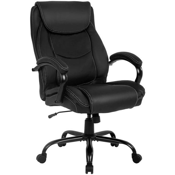 Photo 1 of Office Chairs for Heavy People Big and Tall Office Chair 500lbs Wide Seat Ergonomic PU Leather,Black
