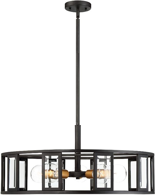 Photo 1 of Nuvo 60/6416 Payne Lighting Fixture, 5Lt Pendant, Clear Beveled Glass Midnight Bronze
