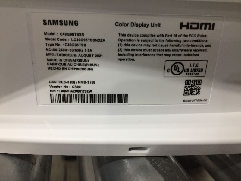 Photo 4 of 
SAMSUNG 49-inch Odyssey G9 Gaming Monitor | QHD, 240hz, 1000R Curved, QLED, NVIDIA G-SYNC & FreeSync | 
