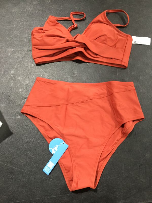 Photo 1 of CUPSHE two piece high waisted swim suit size L