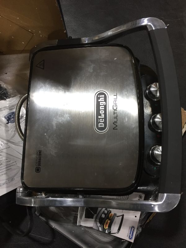 Photo 1 of De'Longhi Electric Indoor Grill, Silver
