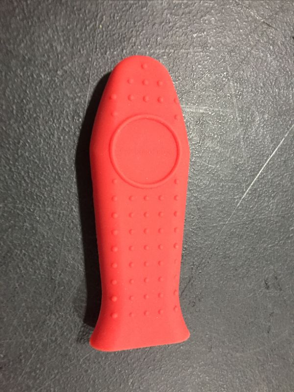 Photo 2 of Amazon Basics Silicone Hot Skillet Handle Cover Holder, Red
