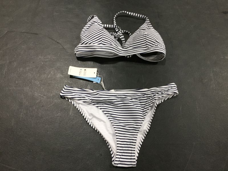 Photo 2 of Cupshe Hit Summer Stripe Bikini Set Medium