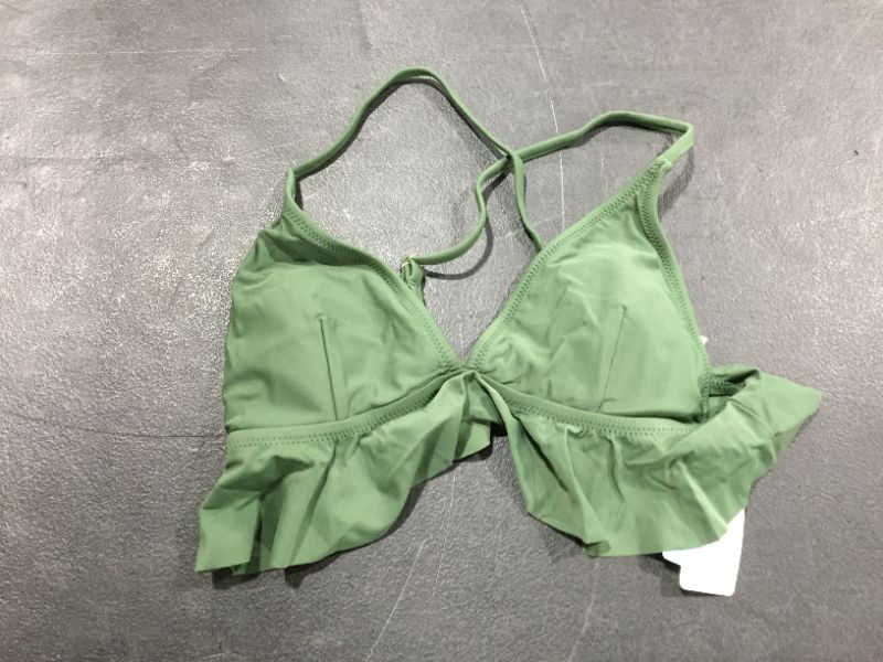 Photo 1 of Cupshe Green Ruffle Bikini Top Medium
