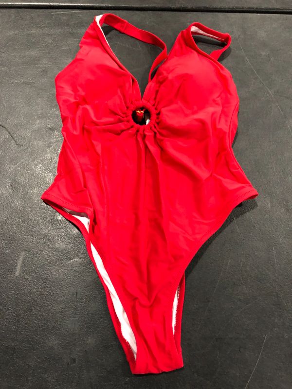 Photo 2 of Cupshe Red O-Ring One-Piece Swimsuit Large 
