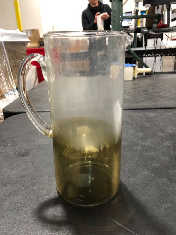 Photo 2 of 64 oz Glass Pitcher Gold Ombre Finish 