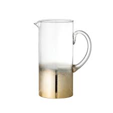 Photo 1 of 64 oz Glass Pitcher Gold Ombre Finish 