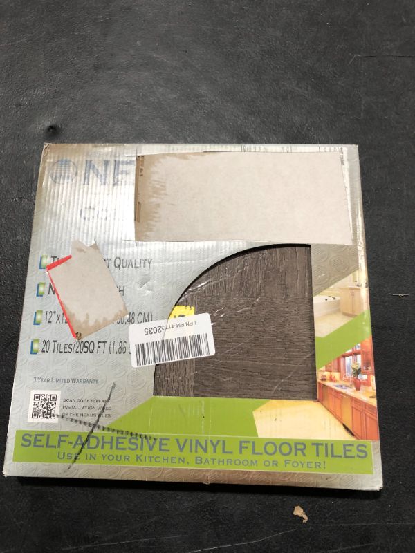 Photo 2 of Achim Home Furnishings FTVWD22920 Nexus Self Adhesive 20 Vinyl Floor Tiles, 12" x 12", Charcoal Grey Wood, Piece
