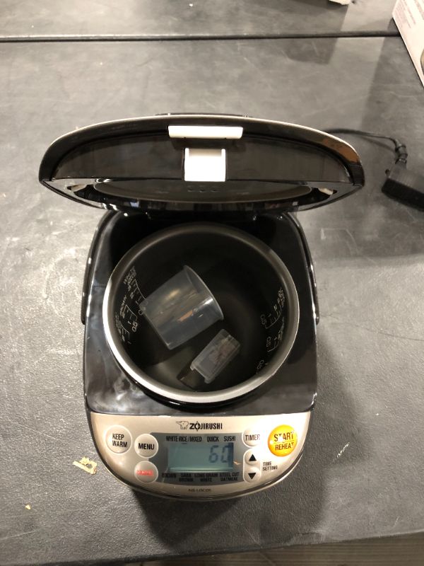 Photo 2 of Zojirushi - Micom 0.6-Quart Rice Cooker - Stainless black
