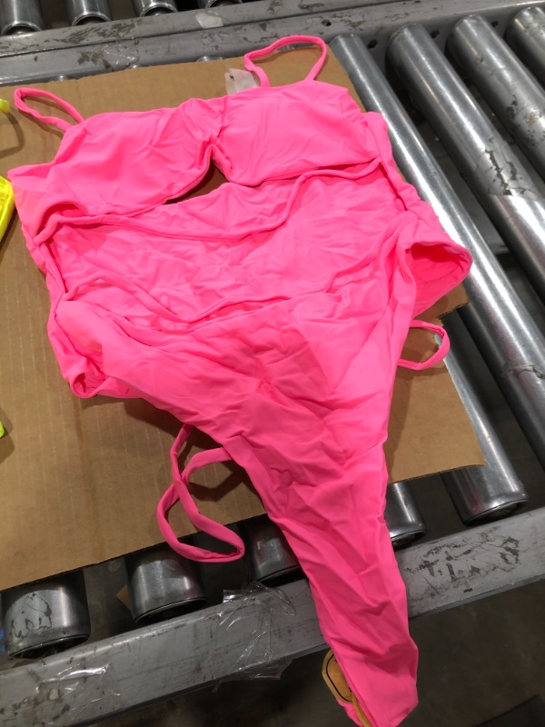 Photo 3 of 2pk Women's Neon Bathing Suit, Medium 