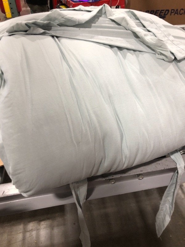 Photo 2 of Amrapur Overseas Bria Garment Washed Comforter Spa King, COMFORTER ONLY!!
