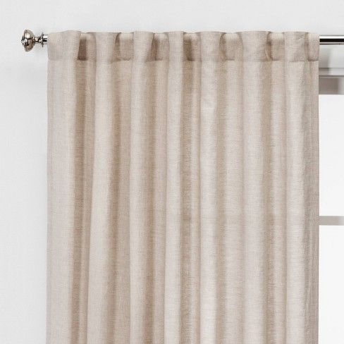 Photo 1 of 1 Curtain Linen Light Filtering Curtain Panel - Threshold 54 in W x 95 in L