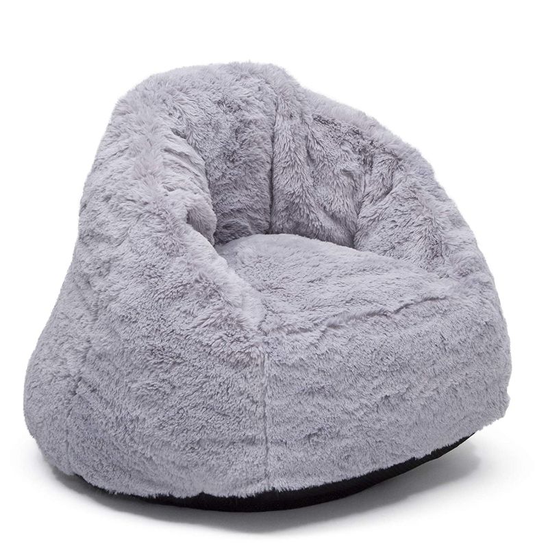 Photo 1 of Delta Children Snuggle Foam Filled Chair, Toddler Size (for Kids Up to 6 Years Old), Grey
