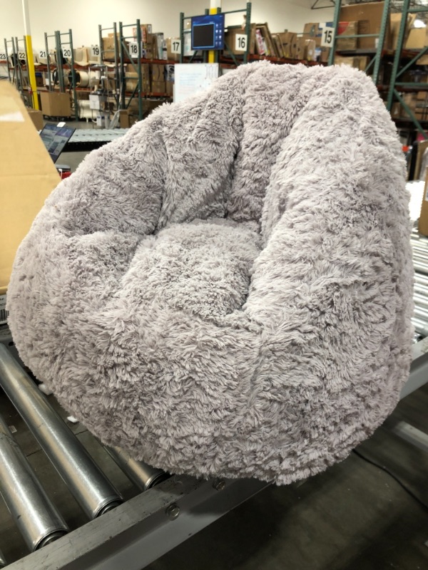 Photo 2 of Delta Children Snuggle Foam Filled Chair, Toddler Size (for Kids Up to 6 Years Old), Grey
