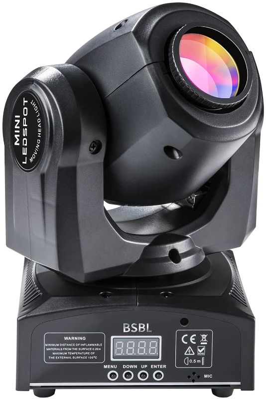 Photo 1 of LED Moving Head Light 30W DJ Lights Stage Lighting with 8 GOBO 15 Color by DMX and Sound Activated Control Spotlight for Disco Party Wedding Church Live Show KTV Club...
