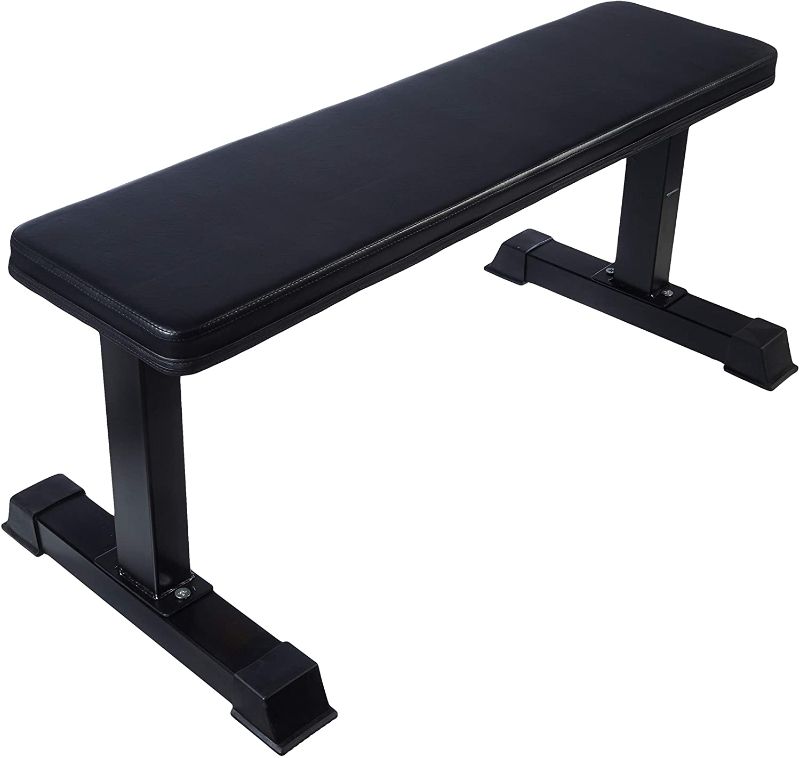 Photo 1 of Amazon Basics Flat Weight Workout Exercise Bench, Black
