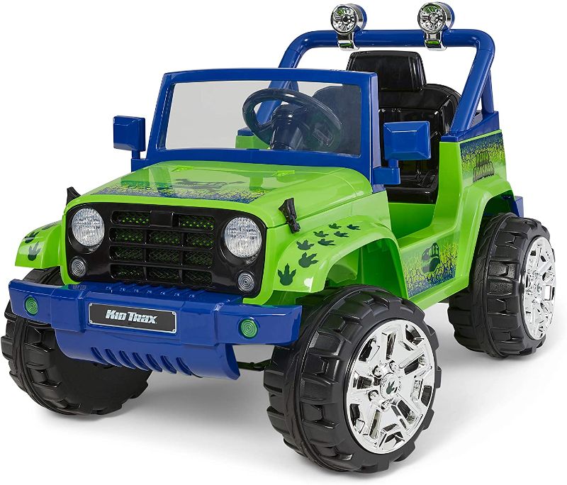 Photo 1 of Kid Trax 4x4 Tracker Electric Ride On Toy, 3-5 Years Old, 6 Volt, Max Weight 60 lbs, Dino Tracker Green (KT1594AZ)
