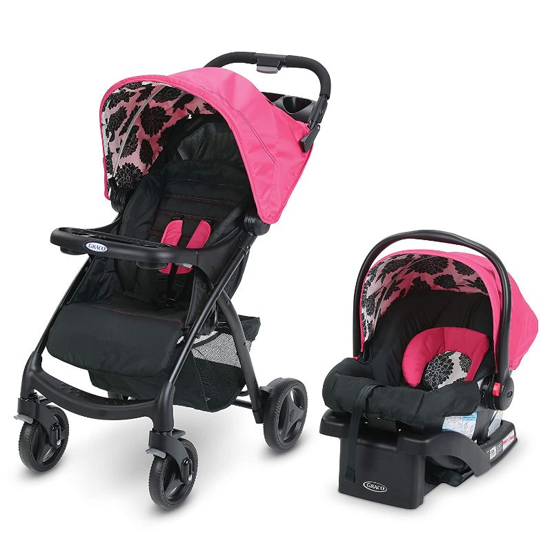 Photo 1 of Graco Verb Travel System | Includes Verb Stroller and SnugRide 30 Infant Car Seat, Azalea
