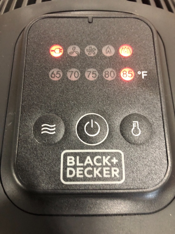 Photo 1 of BLACK+DECKER Mini Space Heater, Electric Turbo Personal Heater 65°F and 85°F, 1500W, Black, 1 Piece
