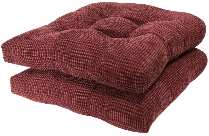 Photo 1 of Arlee Memory Foam, Non-Skid Seat Cushion Chair pad, 2 Count (Pack of 1), Burgundy Red
