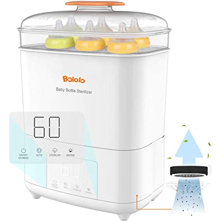 Photo 1 of Bololo Baby Bottle Sterilizer and Dryer| Sanitizer for Baby Bottles?Breast Pump | 600W Stronger Power eletric Bottle Steamer Box | LED Touch Screen | Auto Shut-Off
