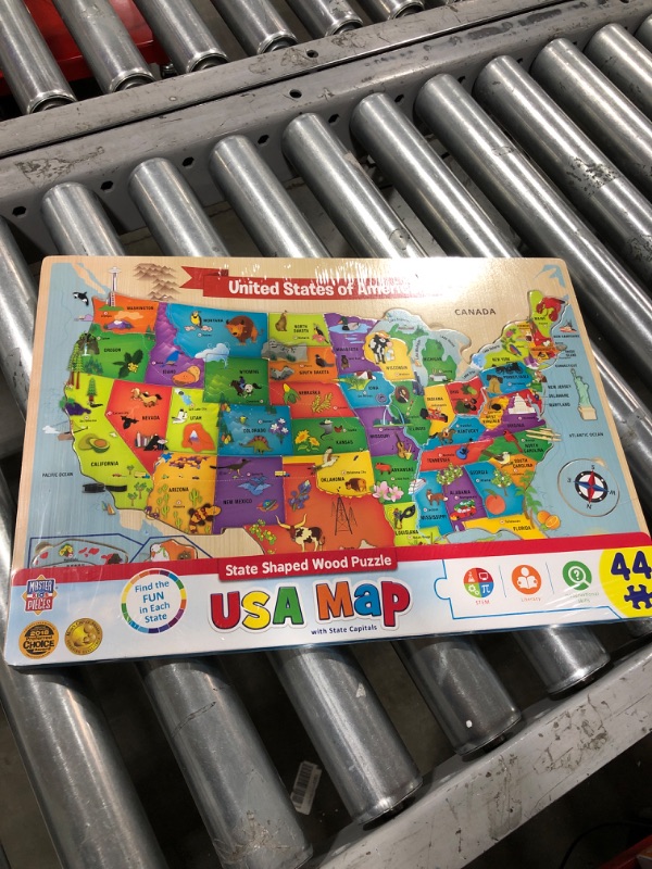 Photo 2 of MasterPieces USA Wood Map - 44 Wood Piece Puzzle ~ Homeschool Geography
