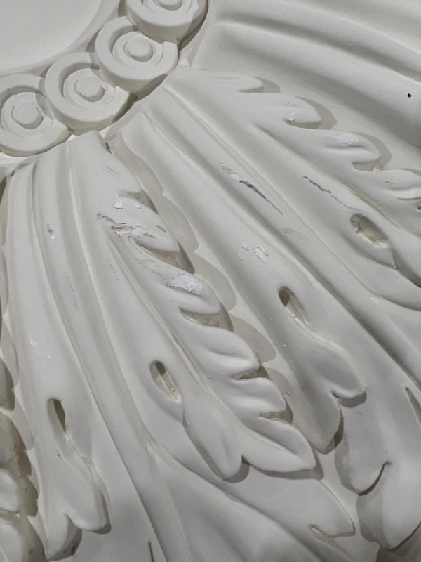 Photo 2 of Decorative Plaster Ceiling  Approx 30 Inch Diameter White In Color